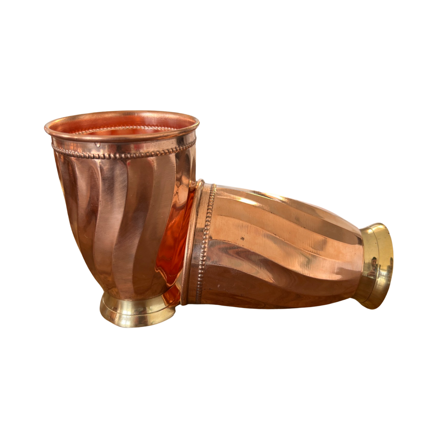 Handcrafted copper water glass