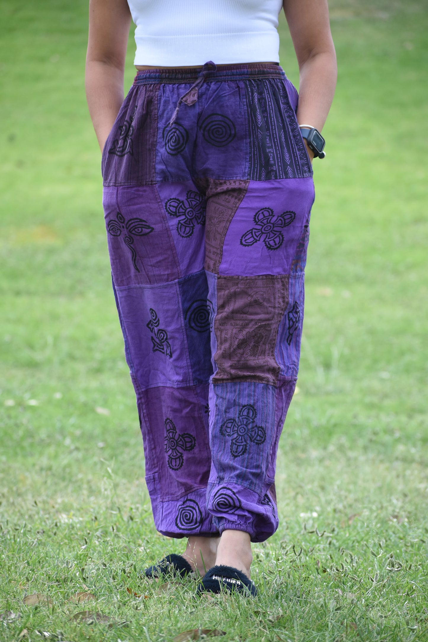 unisex multicolor cotton trouser