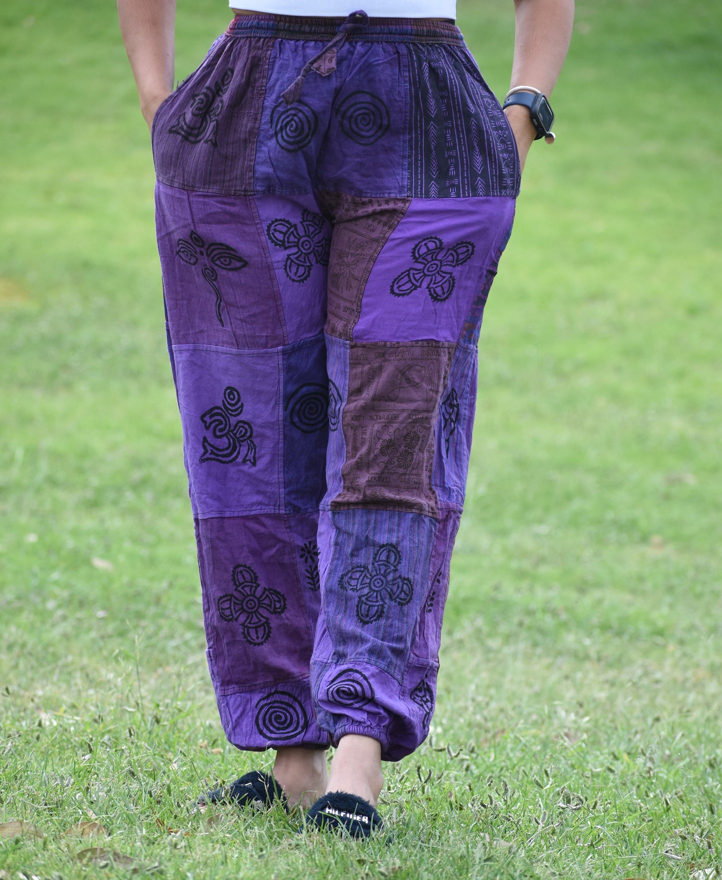 unisex multicolor cotton trouser